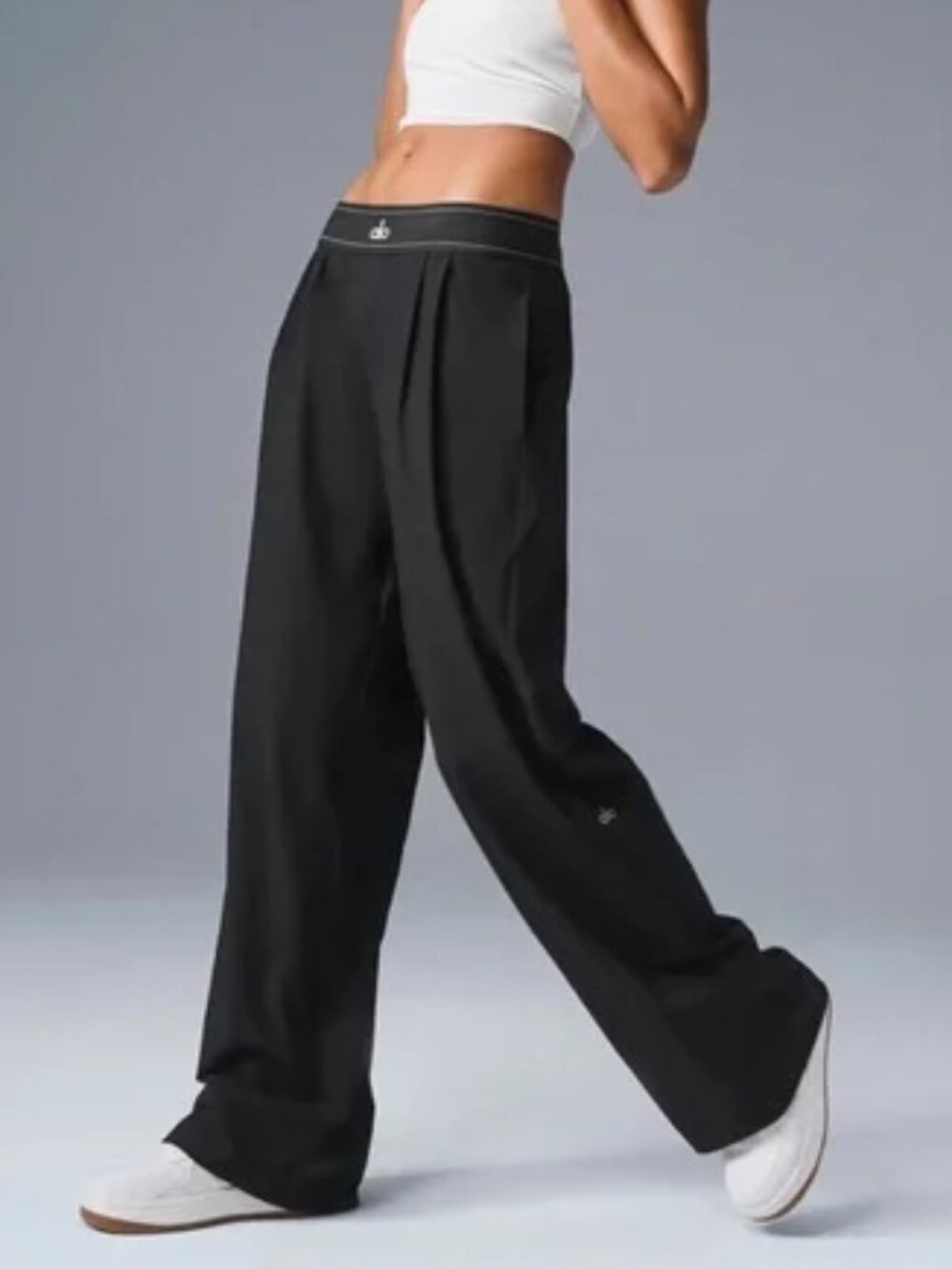 š¤Alo Yoga Suit Up Pants Black Regular Fit Loose Straight Leg Pants XXS/S/M size - Picture 11 of 12
